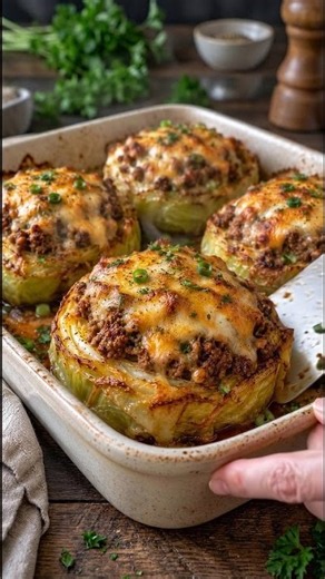 Cheesy Stuffed Cabbage Rolls