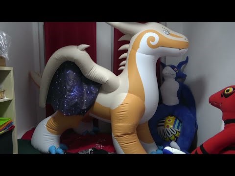 Inflatable white Zenith Dragon ride