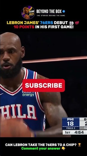 LEBRON JAMES' 76ERS DEBUT 👀💯 10 POINTS IN HIS FIRST GAME!