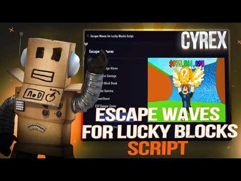 Escape Waves for Lucky Blocks Script 2026 | Auto Steal + Remove tsunami | Roblox Exploit