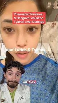 A HANGOVER COULD BE SIGNS LF LIVER FAILURE?! 👀 Pharmacist warns about mixing alcohol and Tylenol