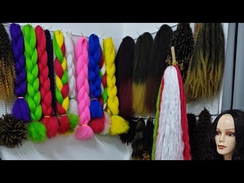 Synthetic wig making, pre-processing: color mixing. Wig making skills. Handmade. (482）
