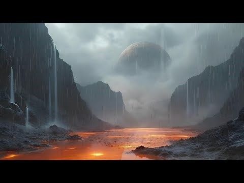 Alien Rain Sounds for Deep Sleep 🌧️ Sci-Fi Planet Ambience | Deep Sleep