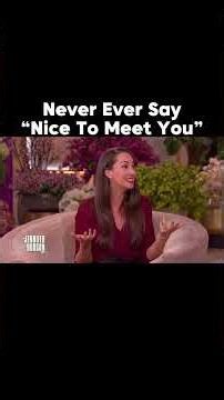 Never Ever Say “Nice To Meet You” I @JenniferHudsonShow