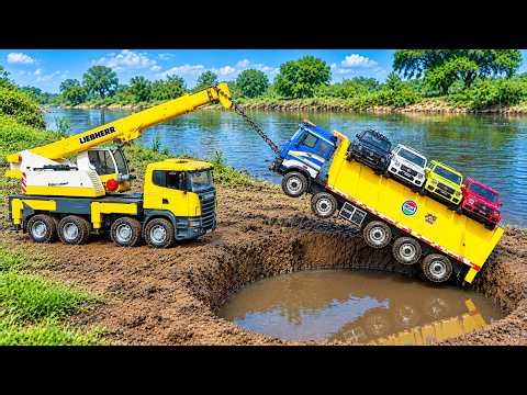 TATA Dumper HEAVY Loading Vehicles Accident OFF Road Muddy Pulling Out Tractor Crane JCB ? CS Toy