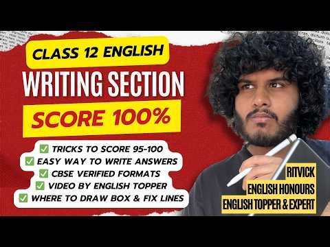 Class 12 English Writing Section ONE SHOT | PDF Formats, Fix Lines, Boxes | Boards 2026 #class12