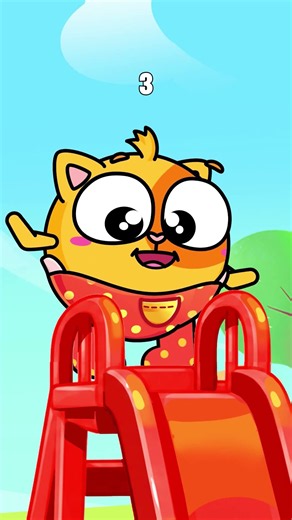 Baby Rolls Down the Slide & Turns into Fruits 🍊🍎🫐 #kids #animation
