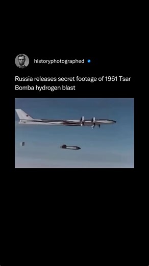 In August 2020, Russia's state atomic energy corporation, Rosatom, released previously classified 30-minute documentary footage of the 1961 "Tsar Bomba" hydrogen blast. This release was part of events marking the 75th anniversary of Russia's atomic industry. Credit: @reuters | History In Pictures