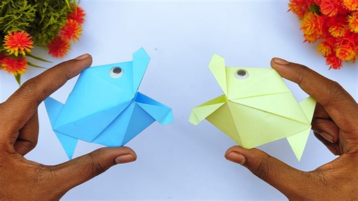 How to fold origami fish step by step | Moving paper toy ideas - DIY school projects ideas #Crafts #PaperFish #OrigamiFish | DIY And Paper Crafts