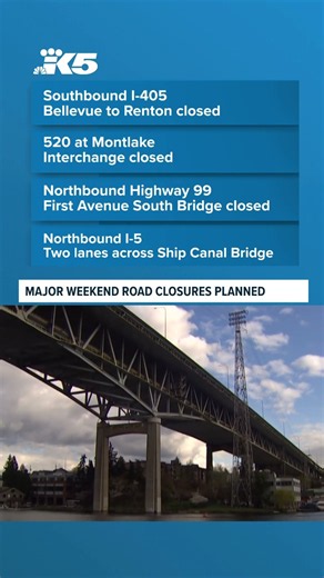 WSDOT warns of weekend traffic trouble