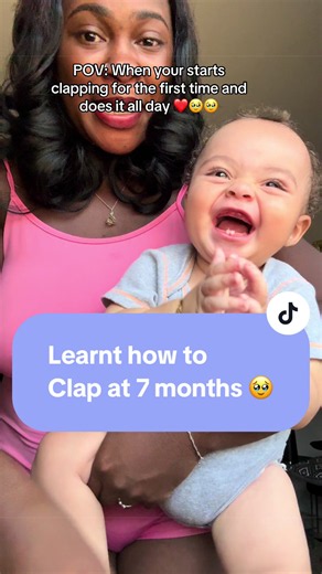 Baby Learns to Clap at 7 Months — First Time Clapping POV