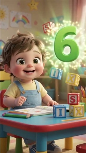 Learn Number 6 | S-I-X = SIX 🔢 | Kids Learning #shorts #viral