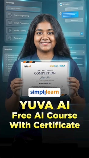 YUVA AI ALL - Free AI Course With Certificate | Gen AI Course | #SkillUp | #Shorts | #Simplilearn
