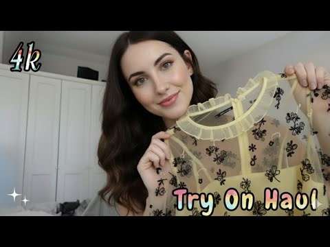 Sheer transparent Mesh Lingerie & Bikini Try-On Haul | Transparent Dresses & FishnetLooks 4K