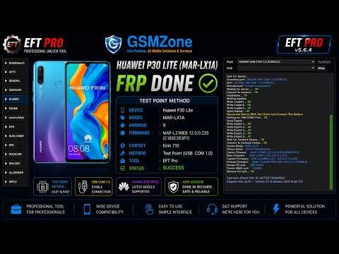 ปลดล็อค FRP Huawei P30 Lite (MAR-LX1A) Android 9 BY EFT Pro v5.6.4 🚀