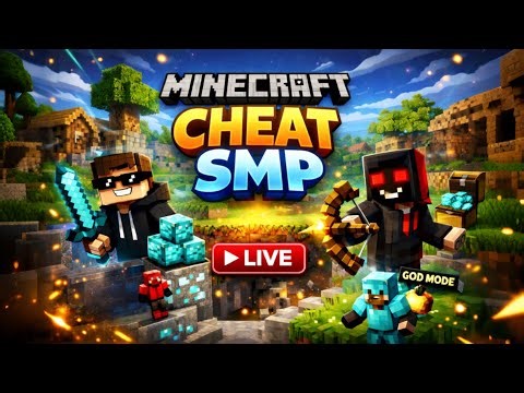 Minecraft Public Cheat SMP Live 🔴 | Join Now! Survival SMP With Viewers | Java + Bedrock Crossplay