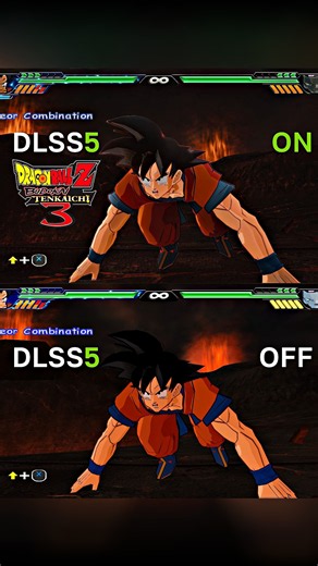 BT3 Goku's Meteor Combination: DLSS 5 ON vs OFF ⚡ #dragonballz DRAGON BALL #DBZ