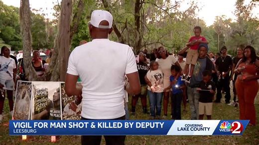 Vigil held for man shot by Lake County deputy