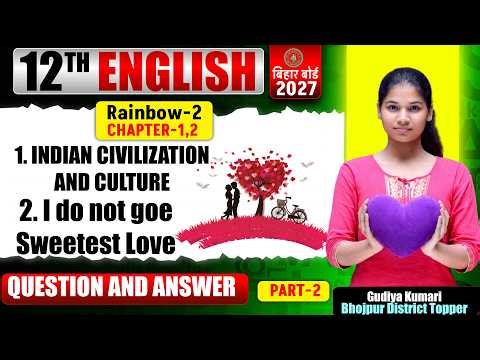12th English Chapter 1 QUESTION ANSWER|12th English INDIAN CIVILIZATION AND CULTURE Qn Answer