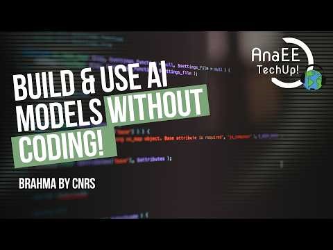 Build & Use AI Models Without Coding - example with climate change data! AnaEE TechUp!