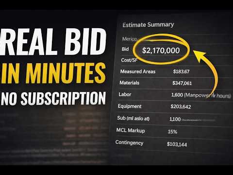 PlumbLine 7.0 Live Demo - Real Construction Estimating in Minutes - No Monthly Fees - Own It Forever