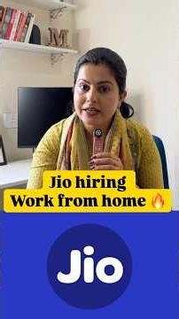 Work from home job opportunity | Jio work from home jobs 2026 | jio jobs 2026