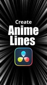 Create Anime Speed Lines in DaVinci Resolve