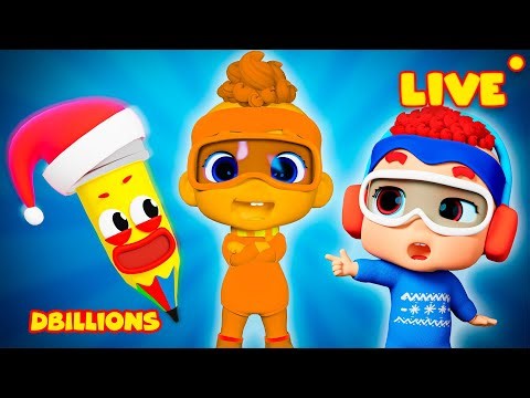 LIVE – Let’s Celebrate! Christmas Party Time | Magic Pencil Christmas! Hide and Seek with Baby DB