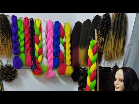 Synthetic wig making, pre-processing: color mixing. Wig making skills. Handmade. (468）