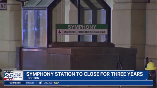Symphony MBTA Green Line station closing for 3 years