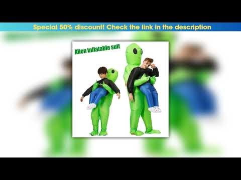 Unboxing 2026 ET Alien inflatable suit Alien Monster Inflatable Costume Scary Green Alien Cosplay C