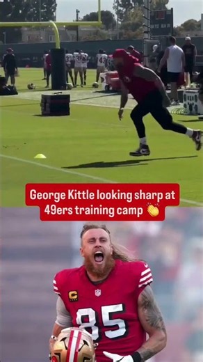 George Kittle’s Road Back From an Achilles Tear 🙏 #nfl #nfltrainingcamp #49ers