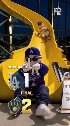 Brewers Take Game 1 of NLCS Over Dodgers 👀 #viral #baseball #mlb #playoffs