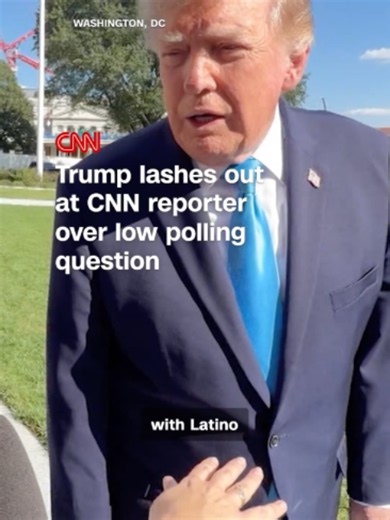 President Donald Trump lashed out at CNN's Kristen Holmes Monday over a question about his declining support among Latino voters, insisting he was “doing great” before calling both the network and the correspondent