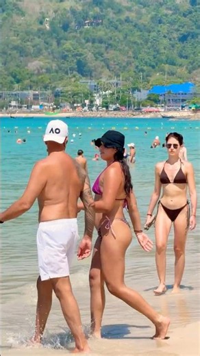 🇹🇭Phuket Beach Sand And Sea Hot Summer Day Nice Day 102🐬 #phuketbeach