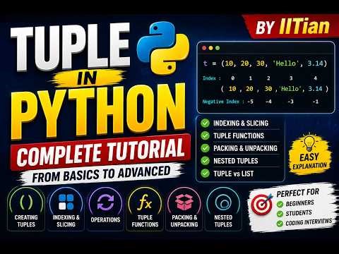 Learn Tuple in Python | Complete Python Tuple Tutorial for Beginners | Hindi | English | CBSE