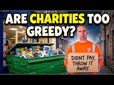 GREEDY CHARITYS THROW VALUBLE DONATIONS AWAY😲LOOK WHAT WE FIND! DUMPSTER DIVING UK