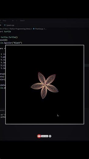 🌸 This Python Flower Animation Will Impress Anyone 🌹😳 #shorts #Hero