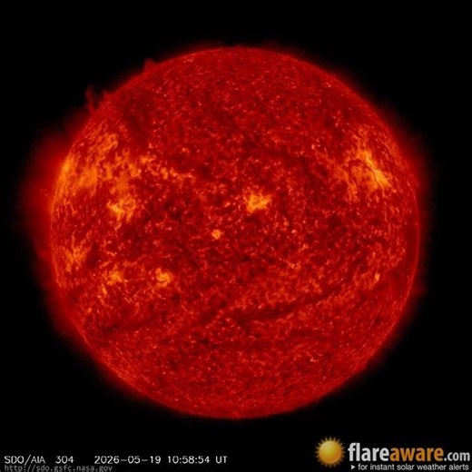 18 May - 19 May: 24 Hour Solar Activity (Earth Facing; Solar Storm, Sunspot, Solar Flare, CME)