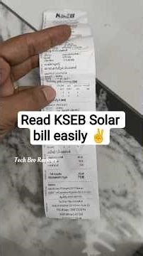 How to read KSEB solar meter bill calculation. Full video in below link #shorts, #kseb,