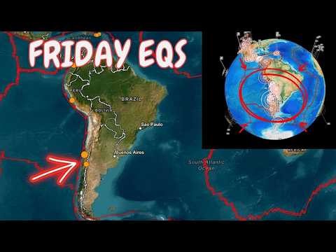 Hotspot of Earthquake activity along the Peru Chile Trench today. Friday update