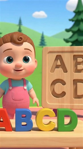 ABC Song for Kids (A-D) | Fun Alphabet Nursery Rhyme | ABCD Learning Song #abcd #kidssongs #shorts