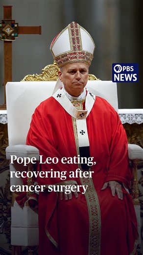 Pope Leo eating, recovering after cancer surgery
