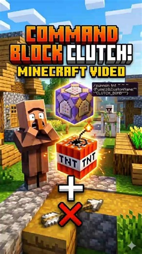 Minecraft Gameplay Crossbow + TNT command Subscribe 🙂