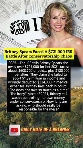 Britney Spears Faced A $721,000 IRS Battle After Conservatorship Chaos
