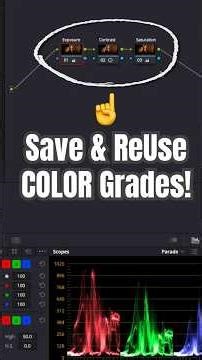 Save & ReUse your Color Grading with POWER GRADES - DaVinci Resolve