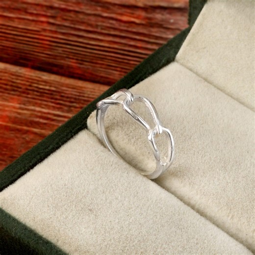 925 Sterling Silver Knot Infinity Ring - Etsy