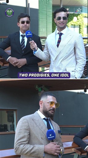 Vaibhav Sooryavanshi & Abhishek Sharma on their idol, Yuvraj Singh | #Wimbledon 2026