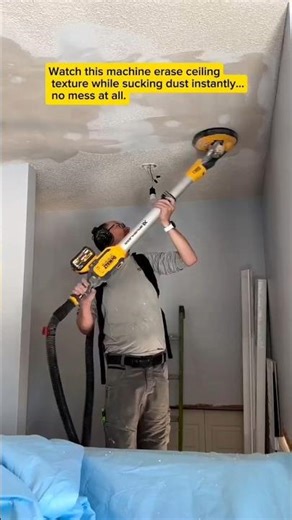This Tool Deletes Popcorn Ceilings FAST 😱 Zero Dust! #Drywall #Renovation #Tools