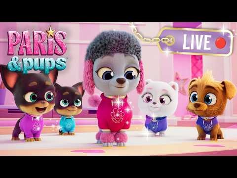 🔴LIVE 🔴 24/7 FULL EPISODES of @ParisAndPups 🐕 Puppy Dog Dress Up Dance Party! 🐕